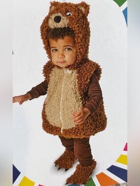 Going Wild Baby Bear Costume 6M 6 Months Halloween Sherpa